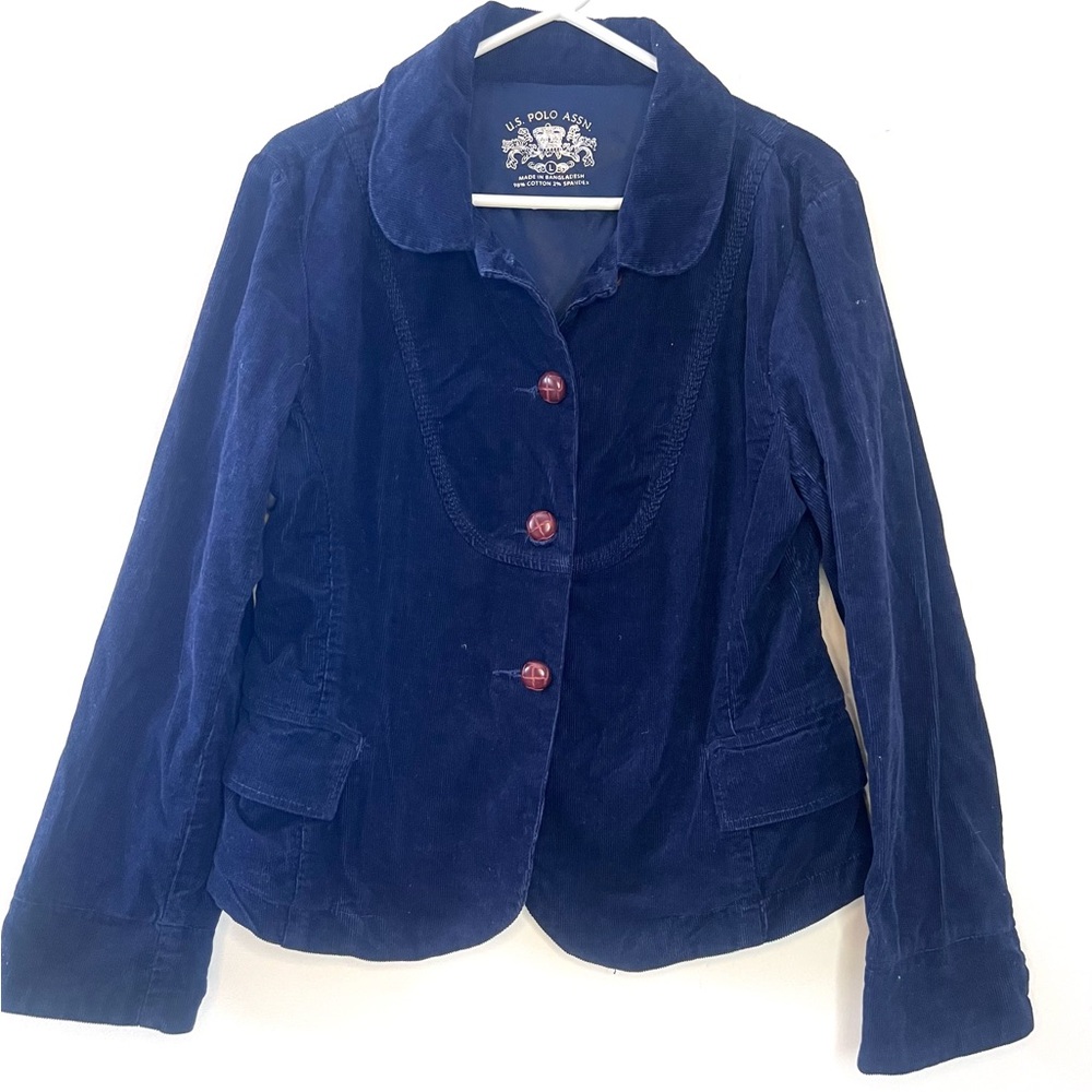 U.S Polo by Ralph Lauren VINTAGE Women's Corduroy Navy Jacket, Size Large